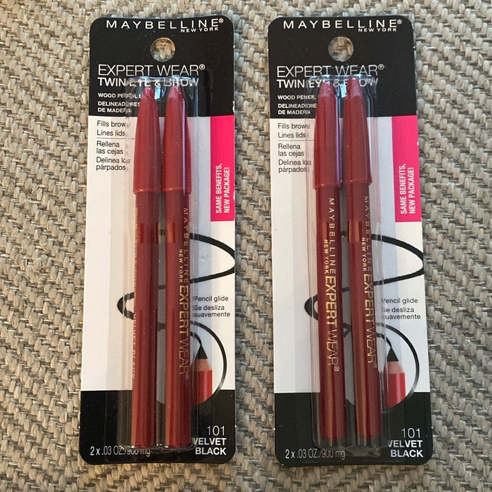 Maybelline Expert Wear Twin Eye & Brow Pencil Liner Bundle